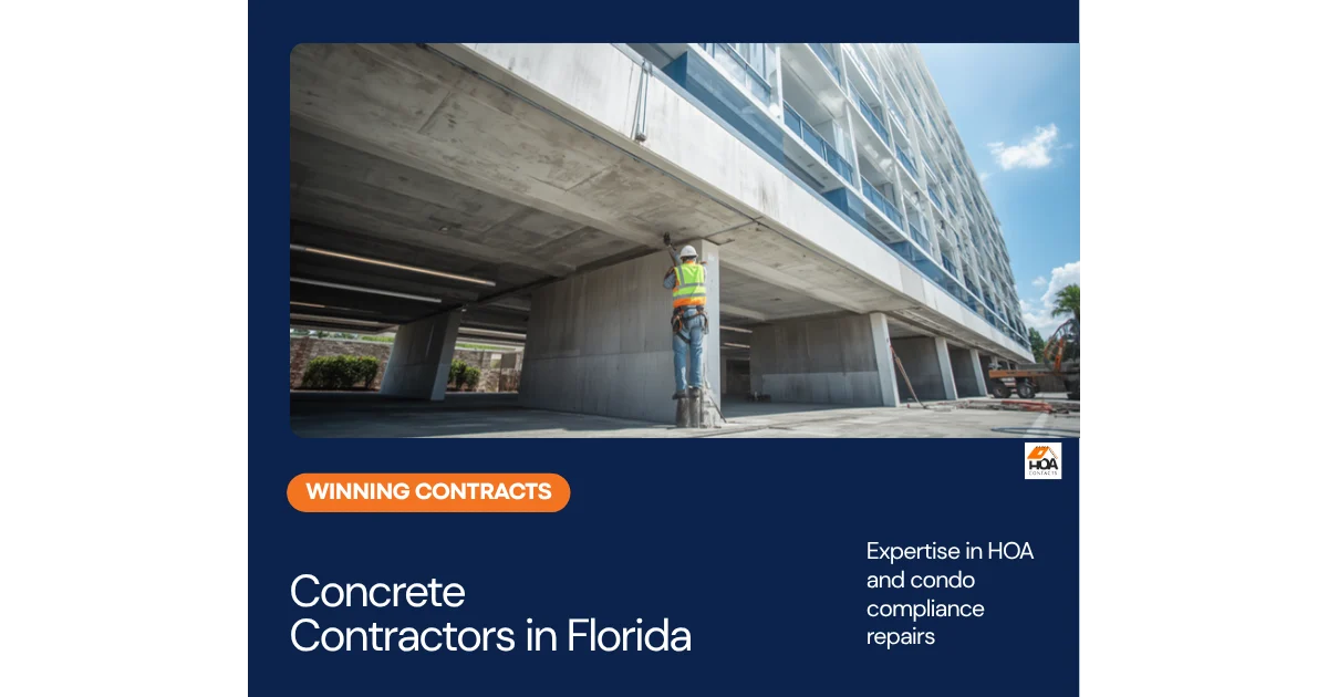 How concrete contractors win HOA and condo contracts in Florida