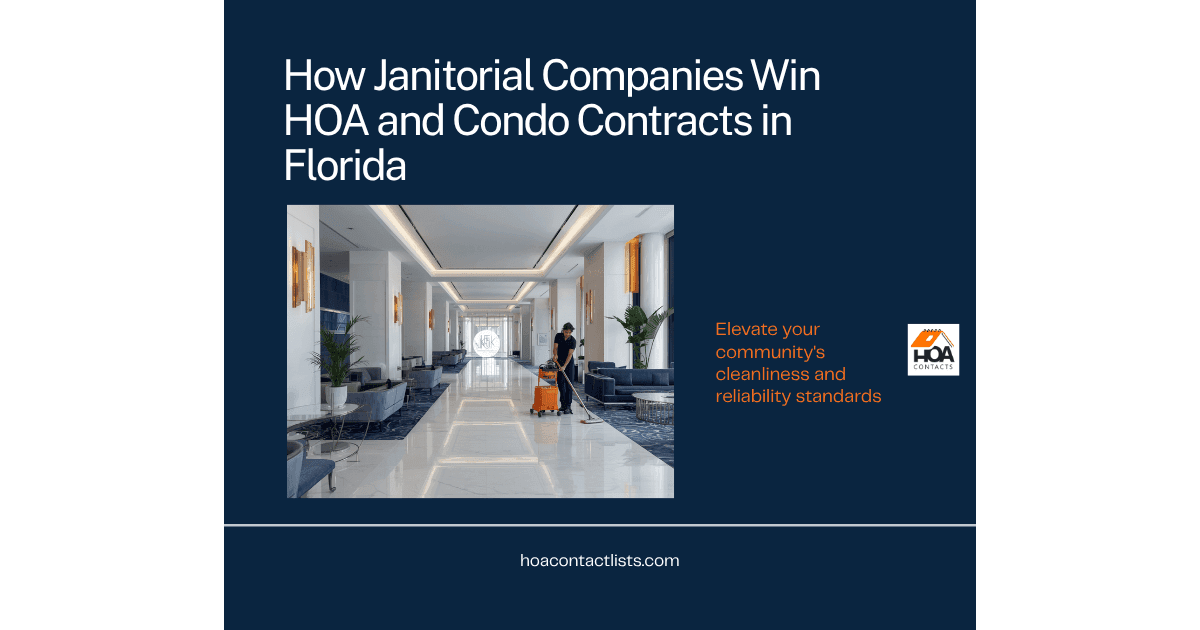 How janitorial companies win HOA and condo contracts in Florida